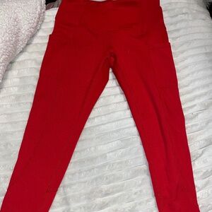 R. Sophia Small Woman’s size small, medium weight red leggings